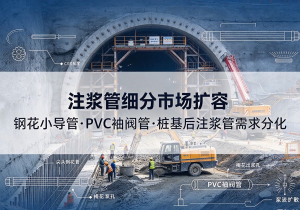 印台注浆管细分市场扩容，隧道钢花小导管、PVC 袖阀管、桩基后注浆管需求分化
